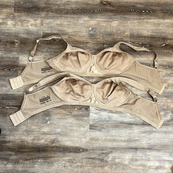 Playtex 18 Hour Bra Ultimate Lift & Support 38 D Nude Wireless Full Coverage 2pk - Picture 12 of 15